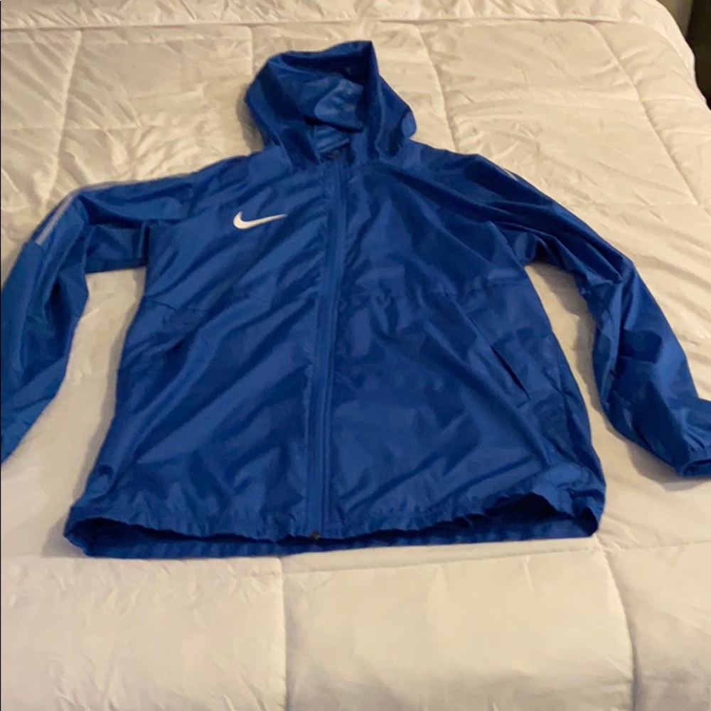 Blue nike rain jacket